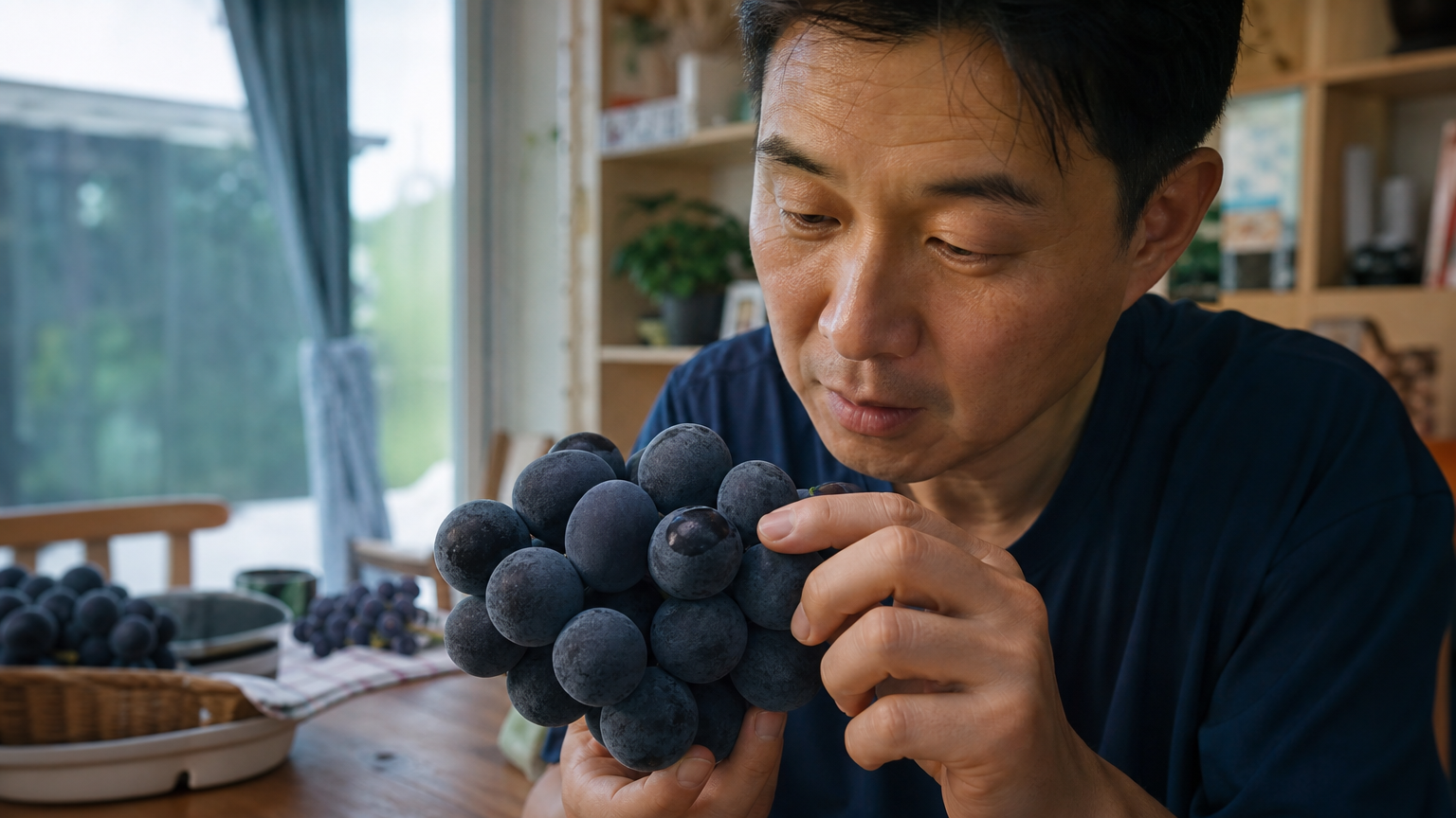 포도농장 사장님이 알려주는 맛있는 포도 고르는 법 관련 사진 — 하얀 가루, 씻어내야 할까요?