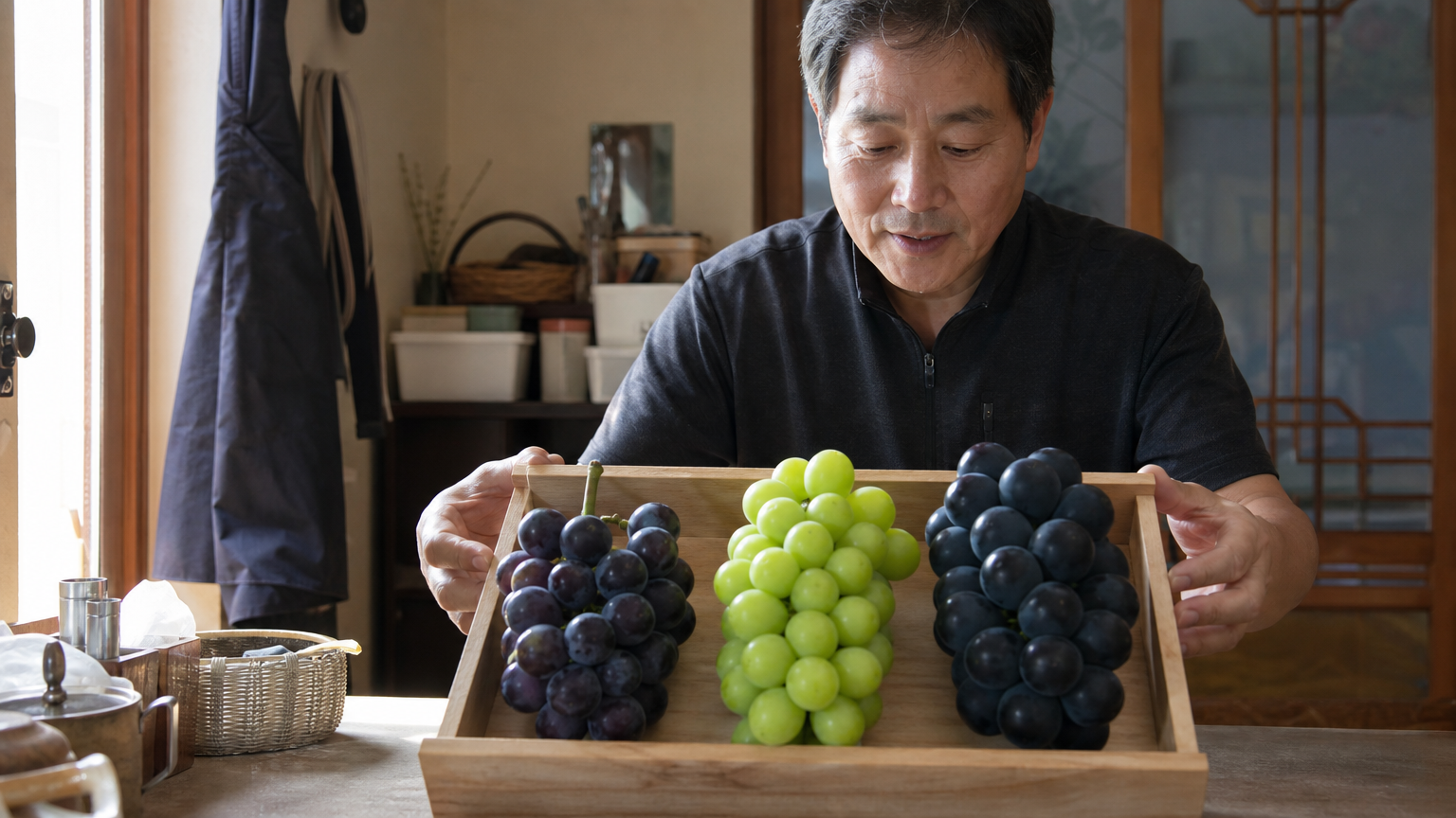 포도농장 사장님이 알려주는 맛있는 포도 고르는 법 관련 사진 — 품종별로 보는 곳이 다릅니다