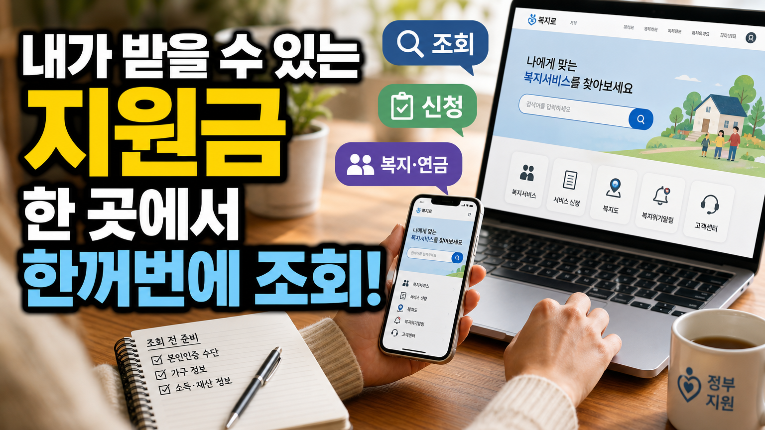 내가 받을 수 있는 지원금, 한 곳에서 한꺼번에 조회하는 방법